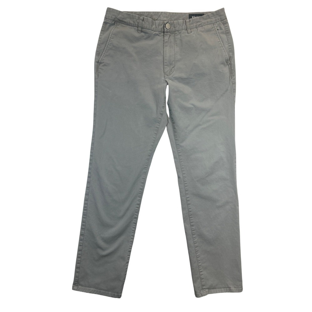 Bonobos Pants Mens 32x32 Gray‎ Chino Slim Flat Front Straight Leg